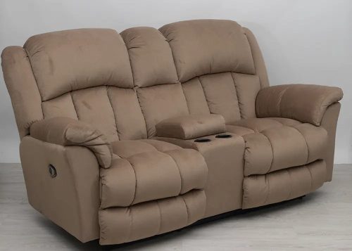 2 személyes relax kanapé - mozis, motoros - Wave gesztenyebarna mikrobársony kárpittal - Gilmore