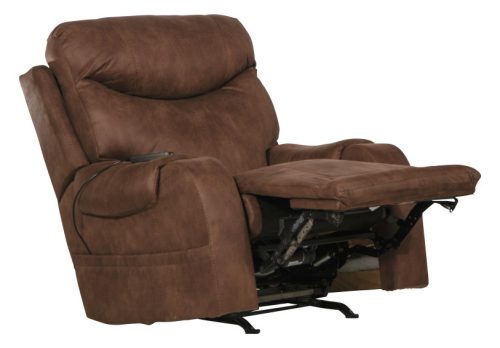 Wellness fotel légpárnás deréktámasszal, légpárnás masszírozással - világos barna - Recharger