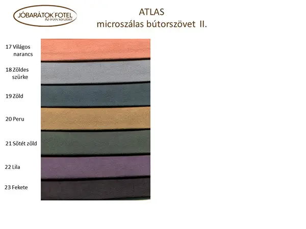 Atlas microszálas szöver színek